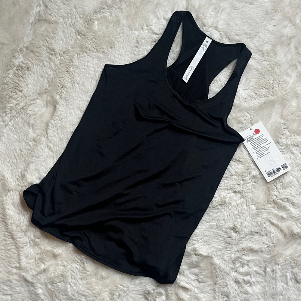 Lululemon essential tank pleated Black